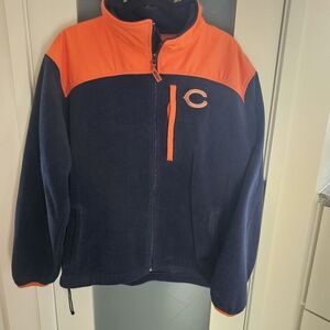 MENS NFL BEARS Polar Fleece Full Zip Jacket Size LG.